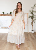 Jenna Ivory Pink Floral Dress