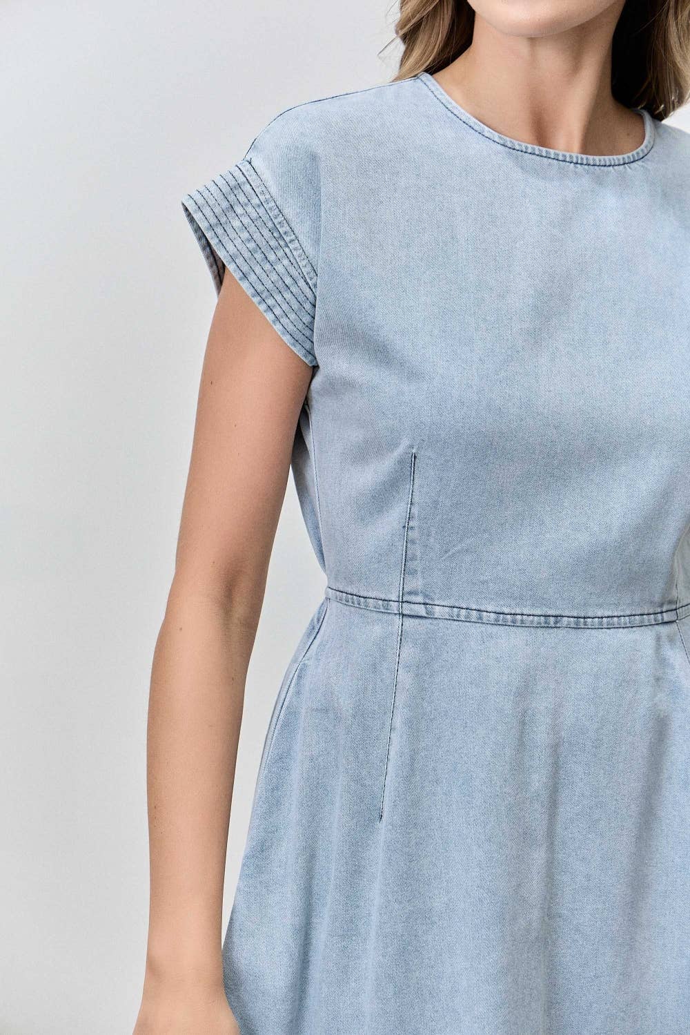 STHEPANIE DENIM MIDI DRESS