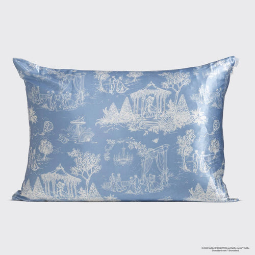 Bridgerton x Satin Pillowcase in Garden Toile