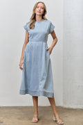 STHEPANIE DENIM MIDI DRESS